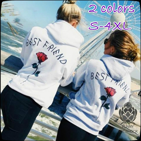 2 Color Fashion Sweatshirt Friends Shirt Hoodie Top Best Friend Shirts Besties Shirts BFF Top Sisters Gifts for Friends Teens for Her Hoodies for