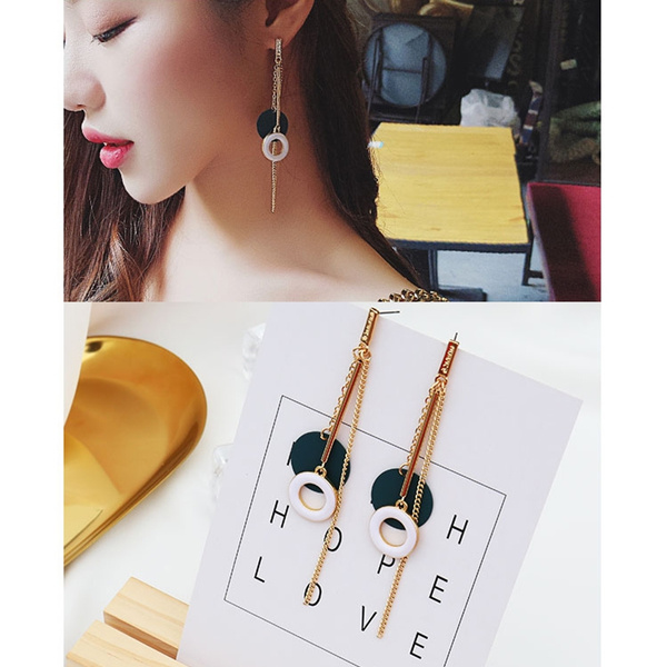 Buy Latest Modern Long Stone Earrings Design for Girls