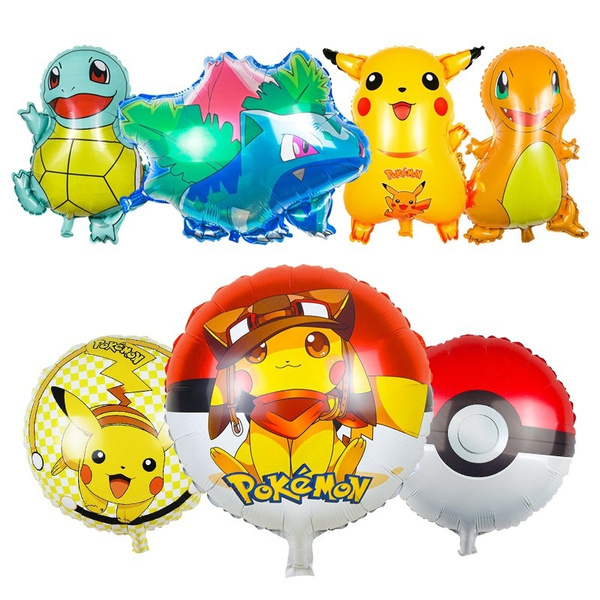 7pcs/lot Pokemon Go Cartoon Inflatable Balloons Pikachu Birthday Balloon  Party Decorations Party Supplies Kids Toy | Wish