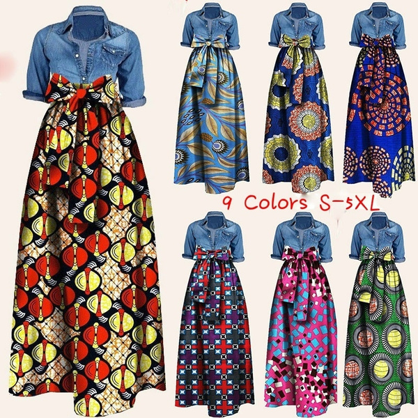 african maxi skirt plus size