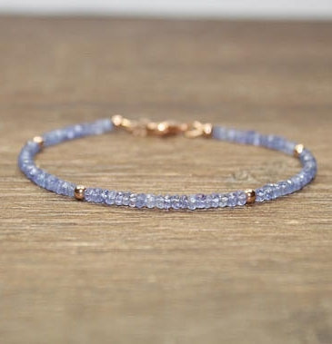 Tanzanite on sale bead bracelet