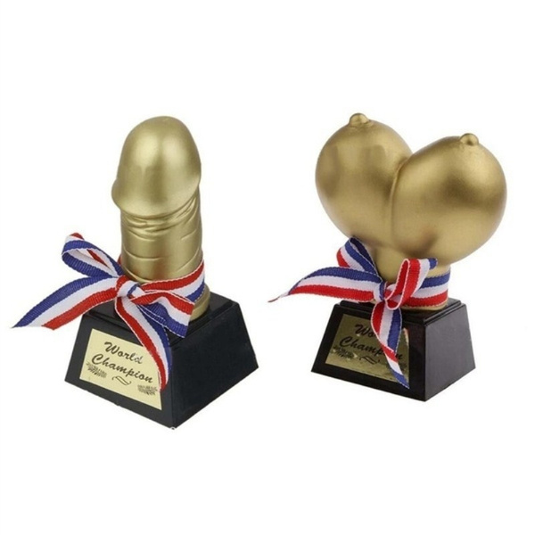 Stag Bachelor Hen Night Party Game Champion Boobs Funny Trophy Prop Party 