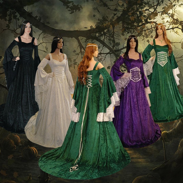  Medieval Dress For Women,Women Vintage Dresses Celtic