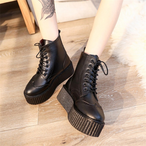 ladies brogue style ankle boots