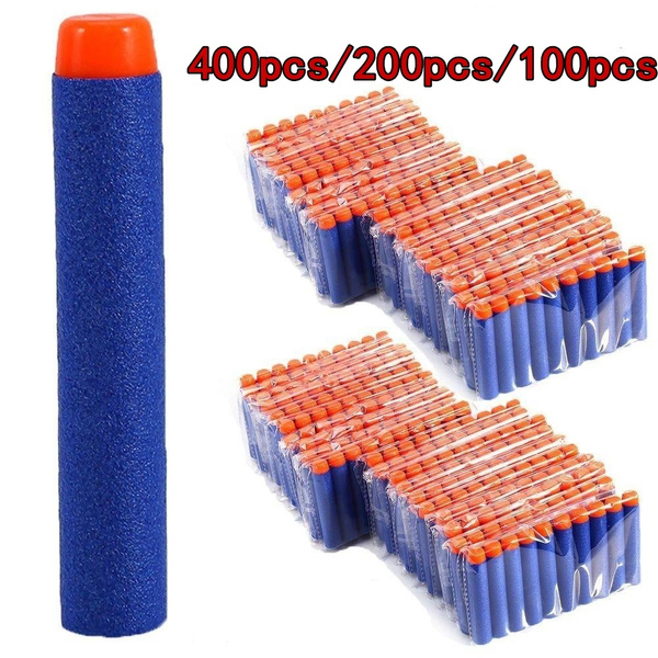 100pcs For NERF N-Strike  Refill Kids Toy Gun Bullet Darts Round Head Blaster 