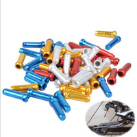100X Bicycle Bike Brake Gear Cable Inner Wire Alloy Crimps End Ferrules ...