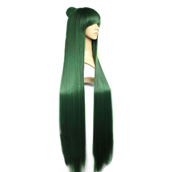 Anime Sailor Moon Sailor Pluto Meiou Setsuna Straight Green Cosplay Wig