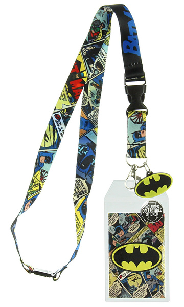 Batman Lanyard with ID Holder and Rubber Charm | Wish