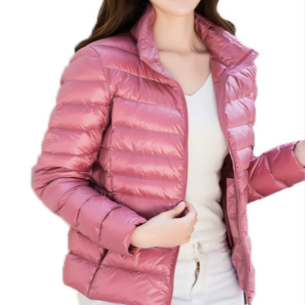 light pink down coat