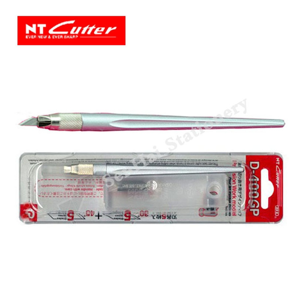 Japan Nt Cutter D 400gp Aluminum Die Cast Holder Art Knife With c 0p 30 Degree Blades And a 0p 45 Degree Blades Wish