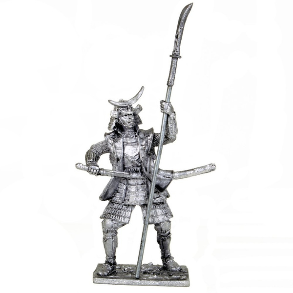 16 century Tin toy soldiers ELITE painted 54 mm Samurai in a straw cape 