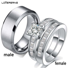 Couple Rings, Fashion Jewelry, wedding ring, womensbridalringset