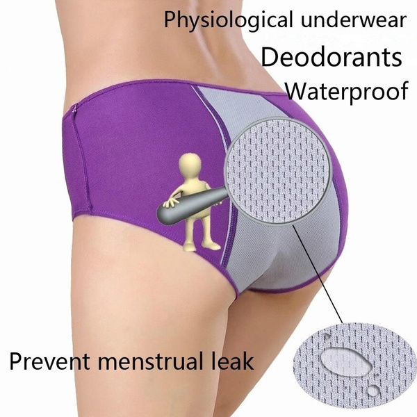 Women Physiological Period Panties Bamboo Fiber Antibacterial Cozy  Underpants Briefs Ladies Waterproof High Waist Menstrual Period Underwear  Knickers