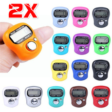 2PCS Mini Point Marker and Row Finger Meter LCD Electronic Digital Tally Counter for Sewing Knitting Weave Tool
