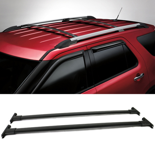 Cross Bars Fits 2011-2015 Ford Explorer | Aluminum Black Roof Top Bar ...