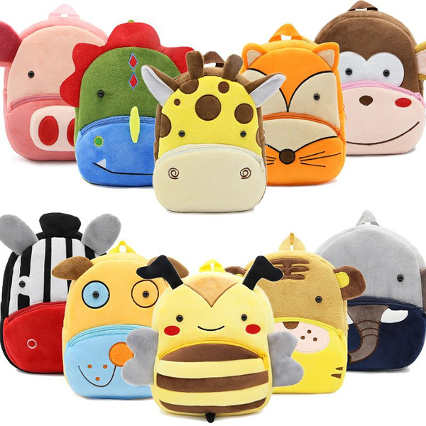 2019 3d Cartoon Plush Children Backpacks Kindergarten Schoolbag Animal Kids Backpack Children School Bags Girls Boys Backpacks Wish