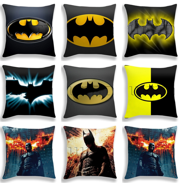 Superhero Batman Logo Printing Pillow Cases Throw Pillow Cover Batman  Cushion Cover Office Home Pillowcase | Wish