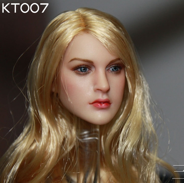 1:6 Scale Blonde Female Head Sculpt For 12 TBLeague PHICEN Beauty Girl Head  Model Toys Action Figure Doll Accessories
