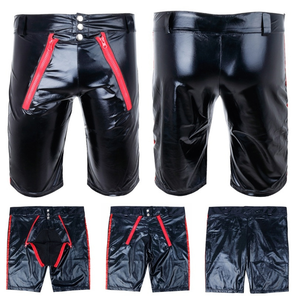 shorts de couro masculino