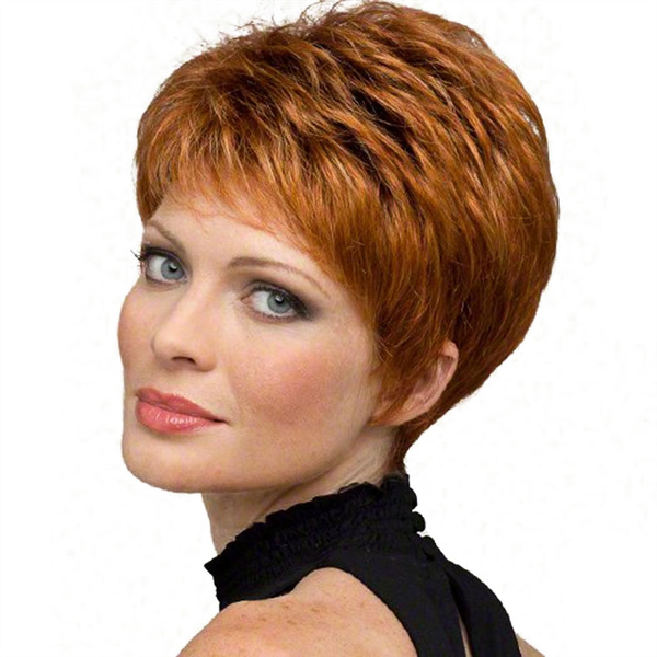 short copper wig