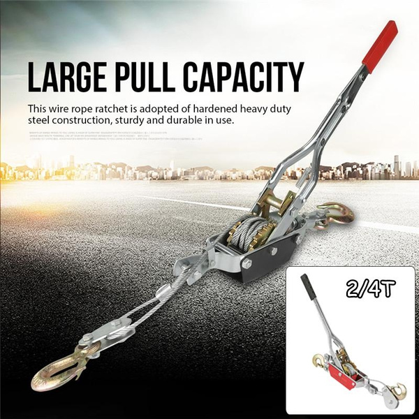Details about   Come Along Winch Heavy Duty Hand Manual Cable Ratchet Lever Hoist Power Puller 