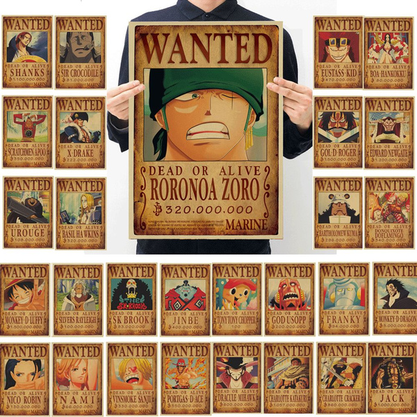 One Piece Wanted Posters - Monkey D. Dragon Wanted Wall Decor