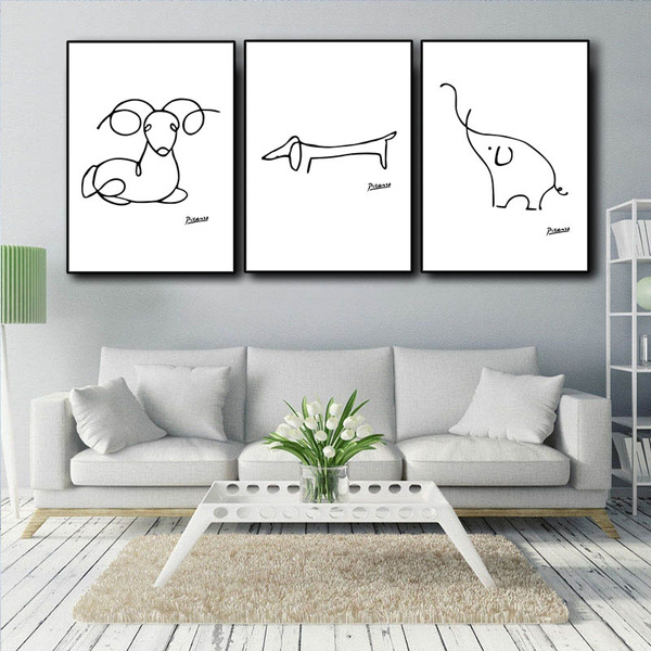 Minimalist Art Pablo Picasso Abstract Animals Dog Elephant Sheep Canvas Art Sketch Painting Stick Figure Poster And Print Wall Art Home Decor | Wish Minimalist Art Pablo Picasso Abstract Animals Dog Elephant Sheep Canvas Art Sketch Painting Stick Figure Poster And Print Wall Art Home Decor | Wish
