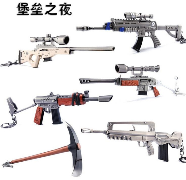 New Game Keyring Fortnite Battle Royale Accessories Gun Weapon