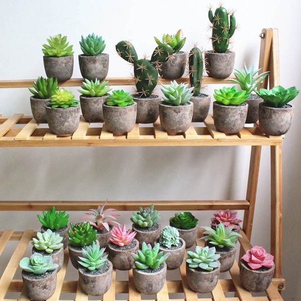 2021 new interior design decoration artificial plant succulent cactus  office decoration DIY potted plant home decoration