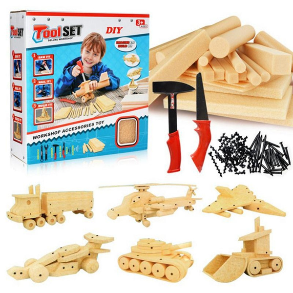 kids wooden construction set