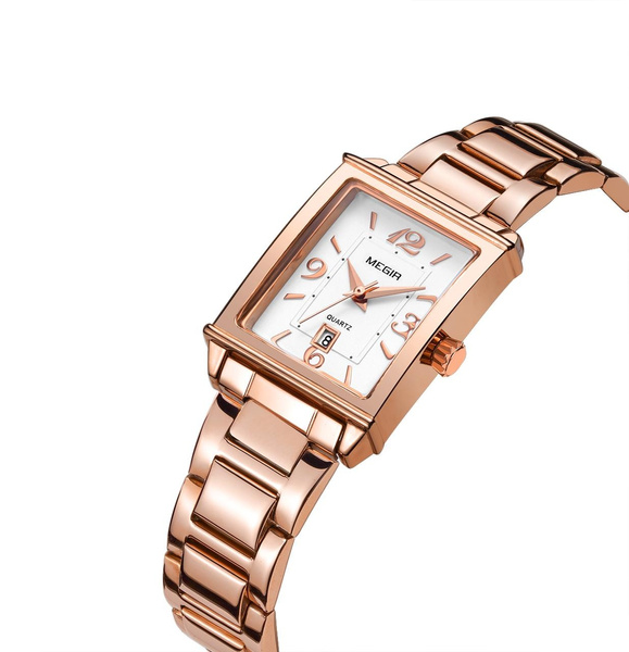 New Megir Brand Luxury Simple Style Silver Quartz Watches Women