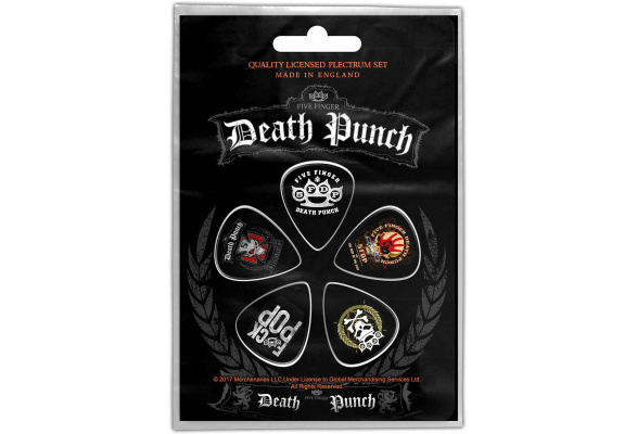 Five Finger Death Punch Guitar Pick Plectrum Pack X 5 Band Logo Official