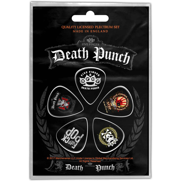 Five Finger Death Punch Guitar Pick Plectrum Pack X 5 Band Logo Official 