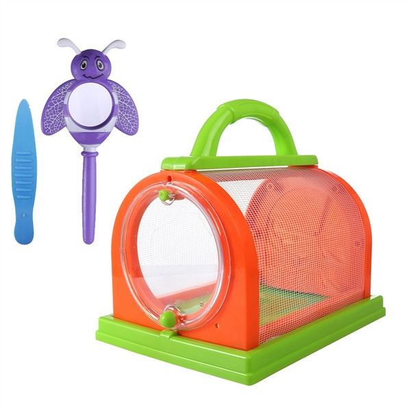 Cool Children Bug Catcher Kit Insect Feeding Observation Exploration Cage  Green L Accessories