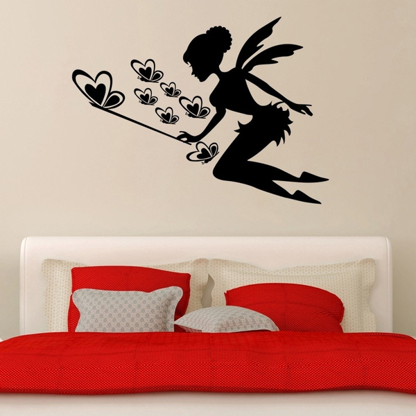 Stickers Design Fairy sharing butterflies wall decals Wish