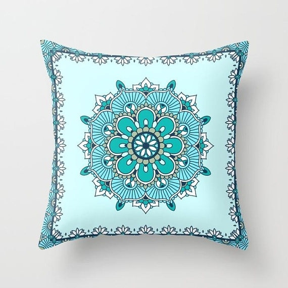 Navy and best sale aqua throw pillows