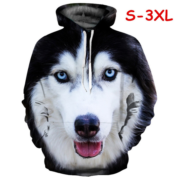 Funny 3d Hoodie Husky Printed Hoodies Unisex Hip Hop Sweatshirts | Wish