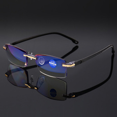 New High-end Diamond Trimming Glasses Anti Blue Light Frameless Glasses Reading Glasses