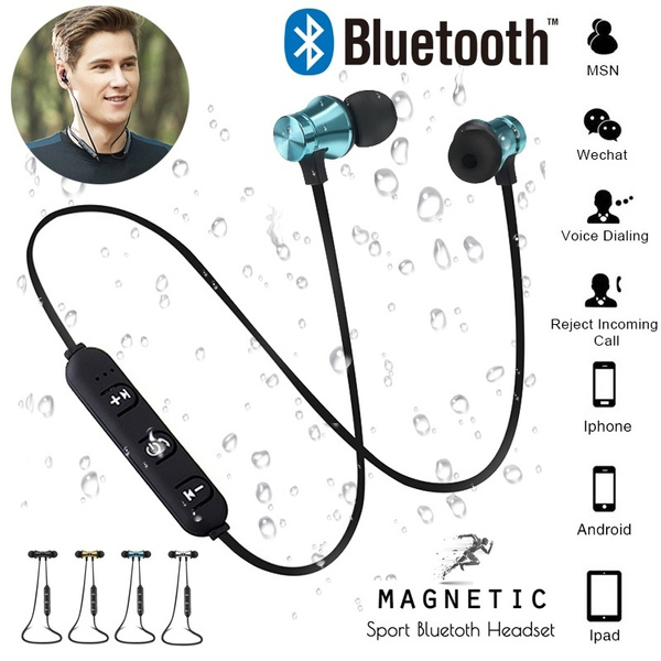 In-Ear Stereo Headset for workout VEENAX Fly Wireless Headphones Gym Sweatproof 12 Hours Playtime Running Sport Bluetooth Earbuds Magnetic Earphones with Mic IP67 Waterproof Black