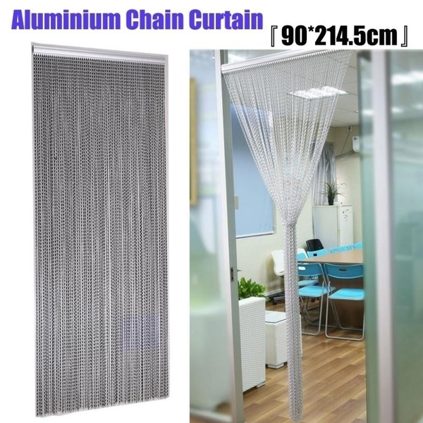 214.5cm Alluminum Door Chain Curtain Metal Screen Fly Insect Blinds Pest Control 