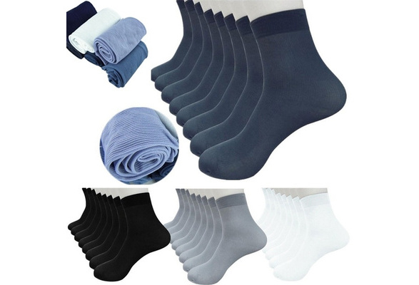 4 Pairs Fiber Ultra-thin Elastic Silky Short Silk Stockings Men