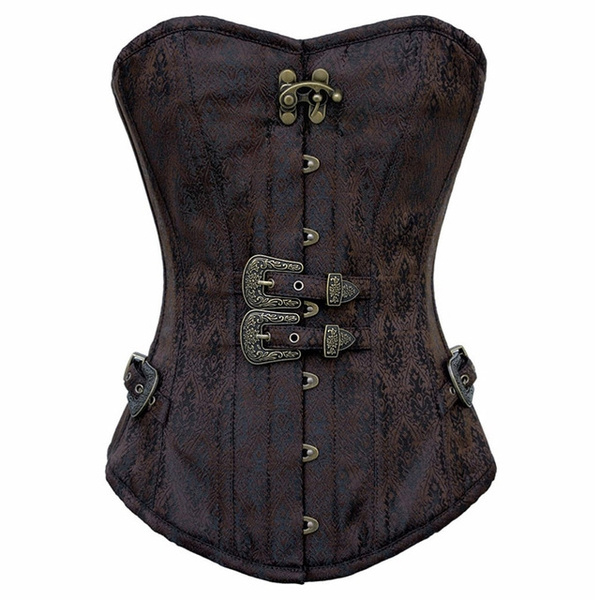 Steampunk Steel-Boned Lace-Up Overbust Corset