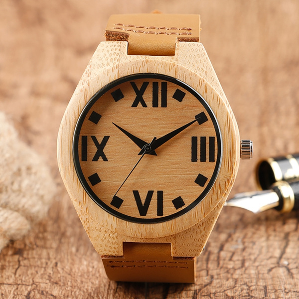 big face wooden watches