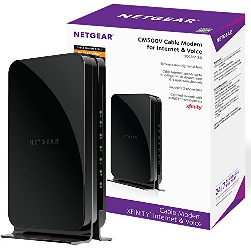 Netgear Cm500v 100nas Cable Modem For Internet Voice Docsis 3 0 Wish