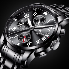 Chronograph, Round Watch, Casual Watches, Waterproof