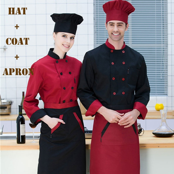 Spring Chef Uniform Restaurant Women's Kitchen Jacket Hotel Mens