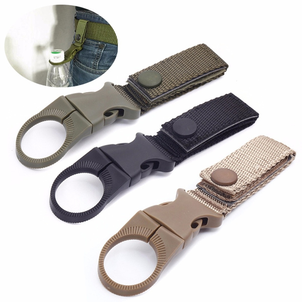 Tactical Gear Water Bottle Holder Belt Clip Backpack Hanger Hooks Buckle Hook 