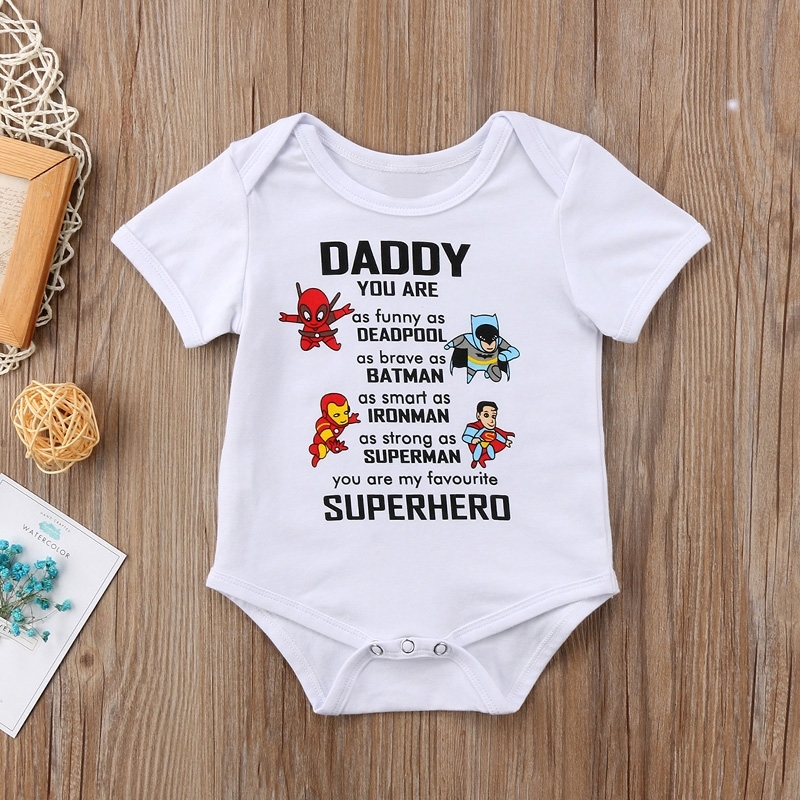 baby superhero romper