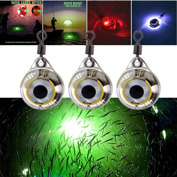 1pc LED-Licht Angeln Wasser Nacht leuchtende Fischen automatisch schwimmt E V0G3