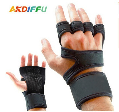 Gym Workout Best Weight Lifting Training Fitness Body Building Gloves with Strap 